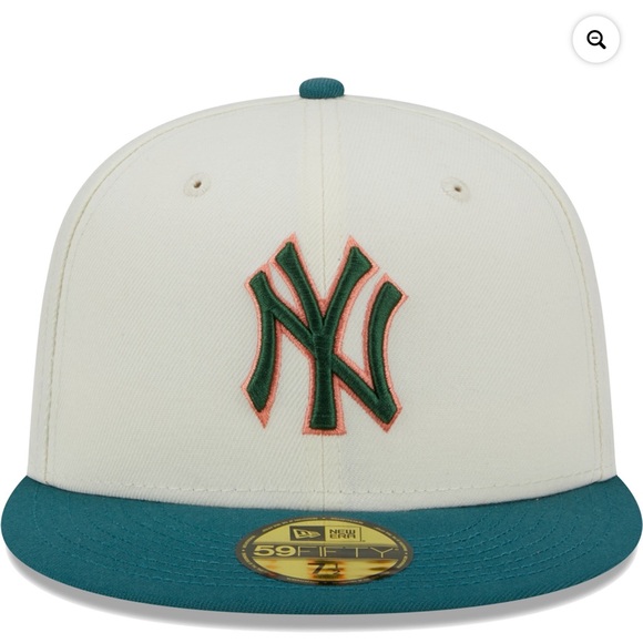 New‎ Era Cream New York Yankees Chrome 59FIFTY Men’s Fitted Hat Brand new - Picture 3 of 9